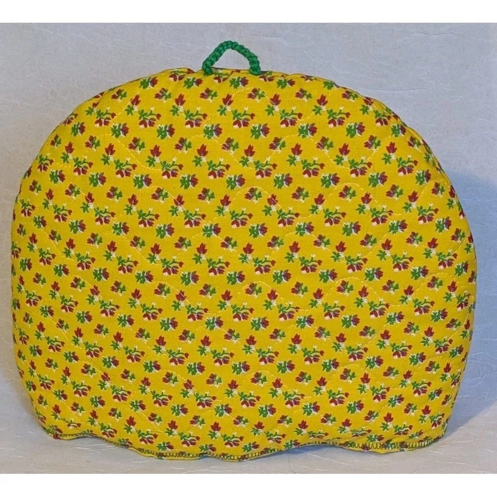 Retro Quilted Toaster Covers Appliance 70s Fabric Cottage Core Vtg Cute Set Of 4